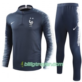 Frankrike  2 Stars Trenings Collegegenser Set Blå 2018